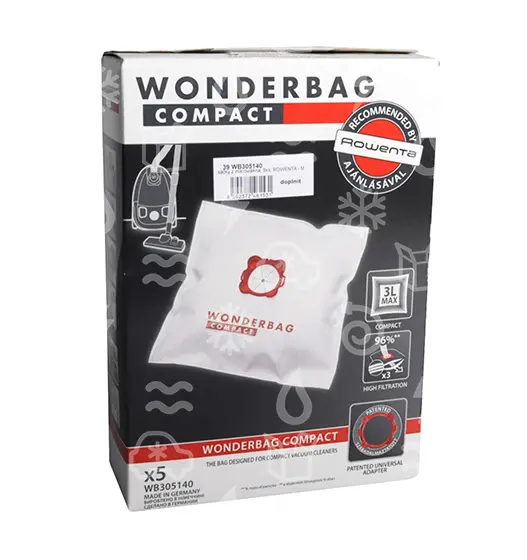 sáčky z mikrovlákna ROWENTA WB305140, WONDERBAG COMPACT, balení 5 ks